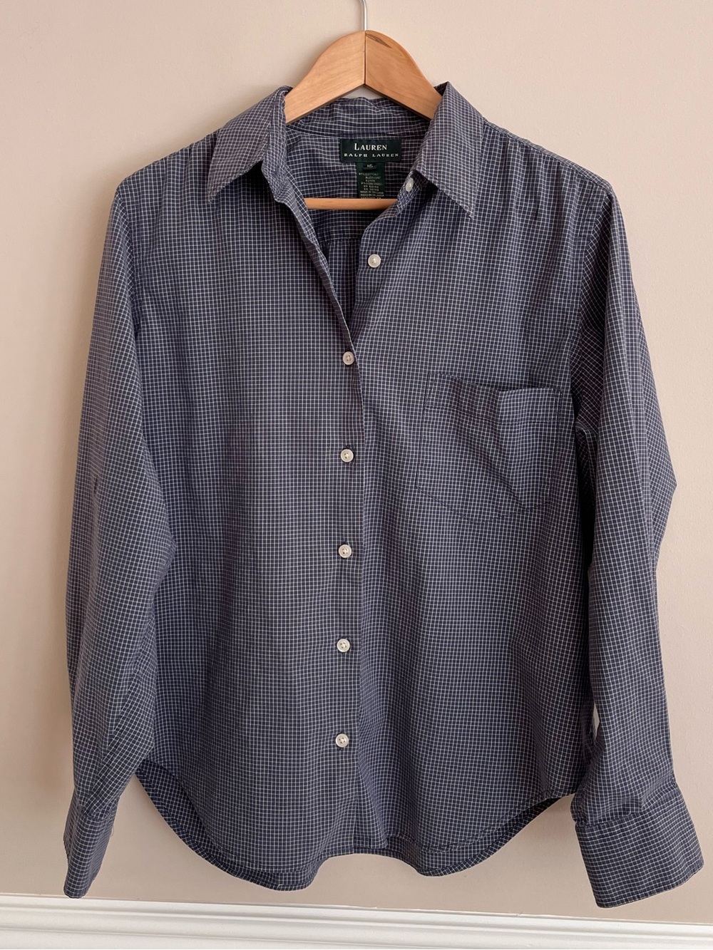 LAUREN RALPH LAUREN classic button down shirt size 16